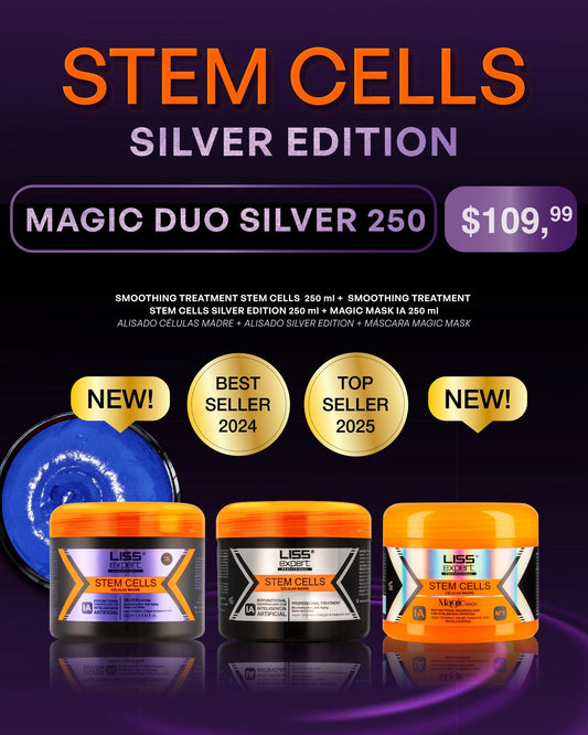 Liss expert stem cells 8 onz + Stem cells silver 8onz + magic mask 8onz (MAGIC DÚO SILVER 250)