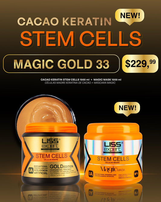 Liss Expert Stem Cells Gold 33onz + Magic Mask 33 oz (MAGIC GOLD 33)