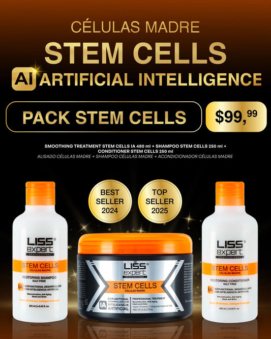 LISS EXPERT STEM CELL 16.9 onz +Shampoo + Conditioner (Pack stem cells)