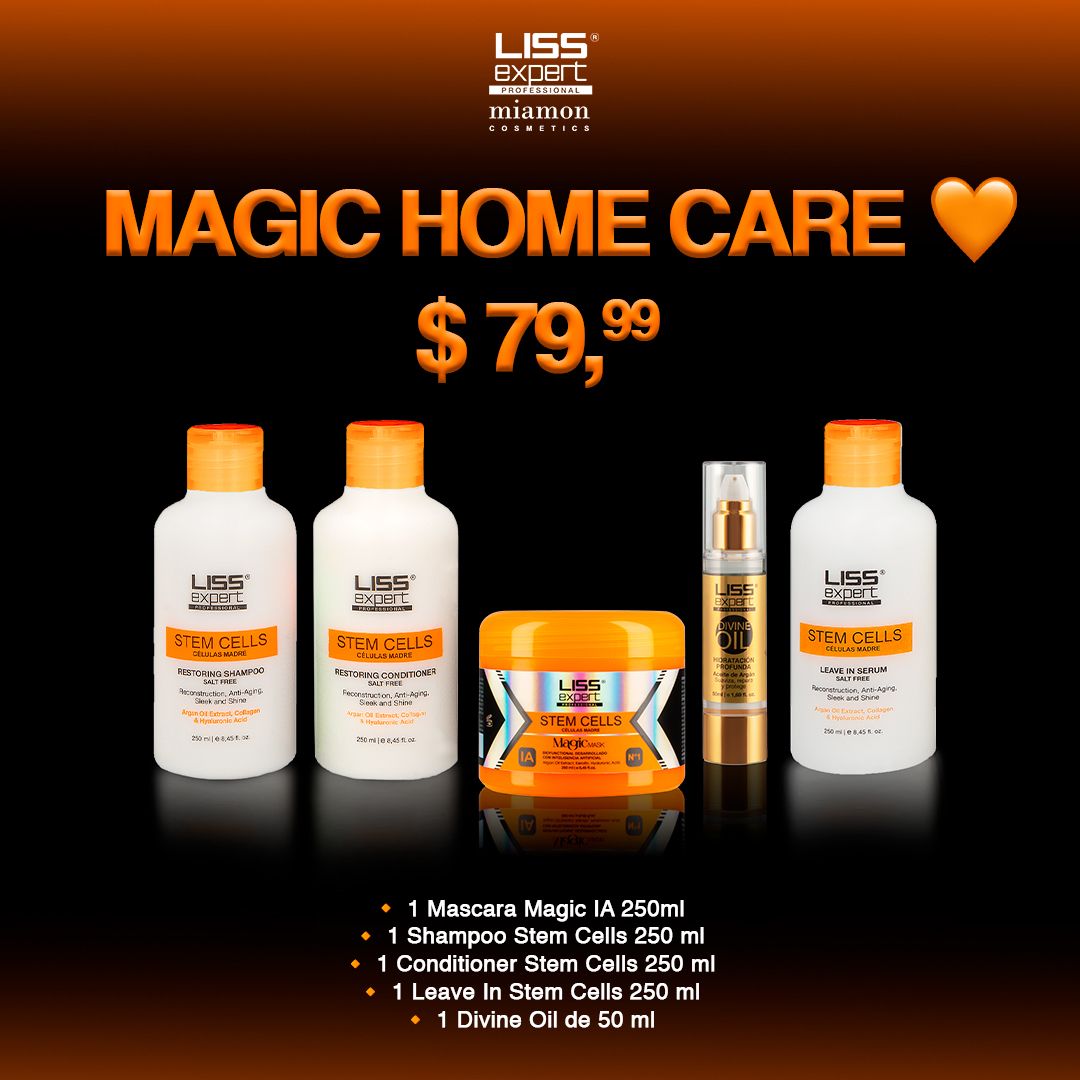 LISS EXPERT MAGIC MASK STEM CELLS 8.45ONZ +SHAMPOO+CONDITIONER+LEAVE IN + ARGAN (MHC)