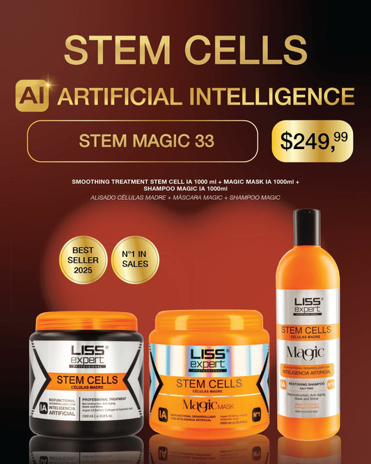 Lisa Expert Stem Cells 33 oz + Magic Mask 33 oz + Shampoo Magic 33 oz (STEM MAGIC 33)