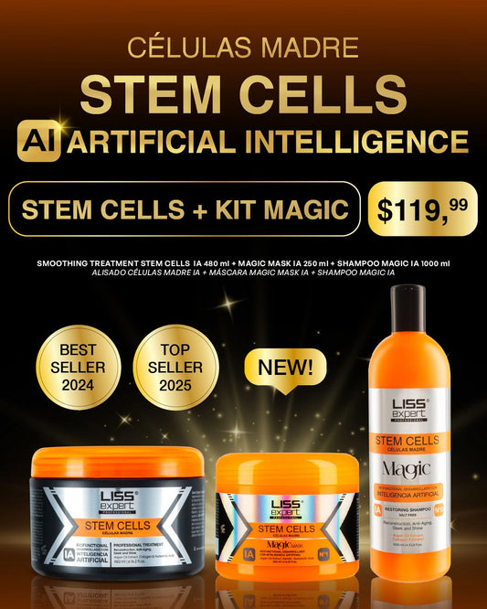 Liss Expert stem cells 16onz+ Magic mask  8onz + Shampoo34onz  ( Stem Magic 500 )