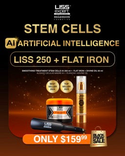 Liss Expert stem cells 8OZ + Flat Iron + Argan Oil  (Liss 250 + Flat Iron)