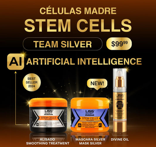 Liss Expert stem cells 8onz + Magic Mask silver 8onz + argan oil (Team Silver)