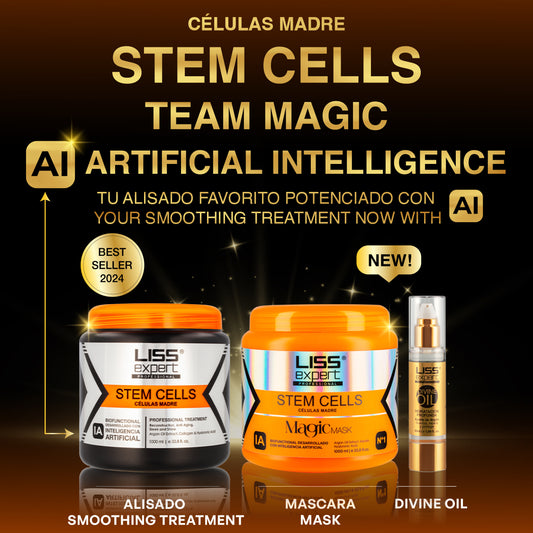 LISS EXPERT STEM CELLS  33.8 oz + Magic Mask 33.8 oz + Argan Oil (Team Magic 33)