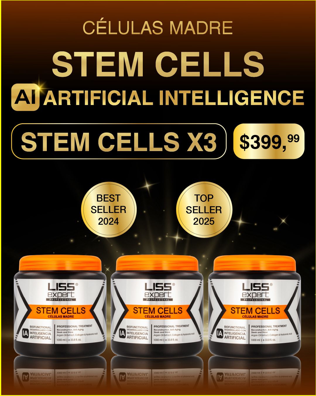 LISS EXPERT STEM CELLS 33.8 ONZ (X3) (STEM CELLS X3)